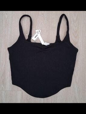PINK Victoria's Secret Black Scoop Neck Camisole Size M